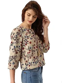 IB STYLES Women's Crepe Printed Solid Multicolor Top/Western Top for Girl's and Women's-thumb2