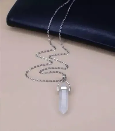 Alluring Plated American Diamond Chain With Pendant For Men