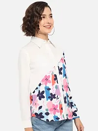 Elegant Multicoloured Polyester Printed Shirt For Women-thumb2