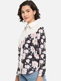 Elegant Multicoloured Polyester Printed Shirt For Women-thumb3