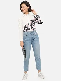 Elegant Multicoloured Polyester Printed Shirt For Women-thumb4