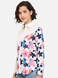 Elegant Multicoloured Polyester Printed Shirt For Women-thumb3