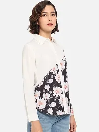 Elegant Multicoloured Polyester Printed Shirt For Women-thumb2