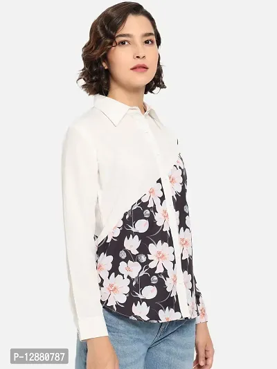 Elegant Multicoloured Polyester Printed Shirt For Women-thumb3