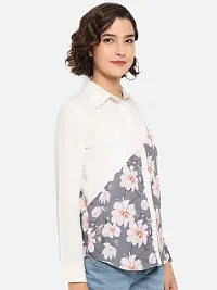 Elegant Multicoloured Polyester Printed Shirt For Women-thumb4