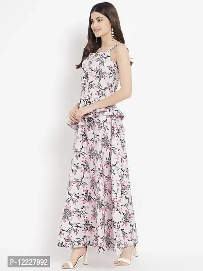 Stylish Pink Crepe Printed A-Line Dress For Women-thumb4