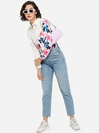 Elegant Multicoloured Polyester Printed Shirt For Women-thumb4