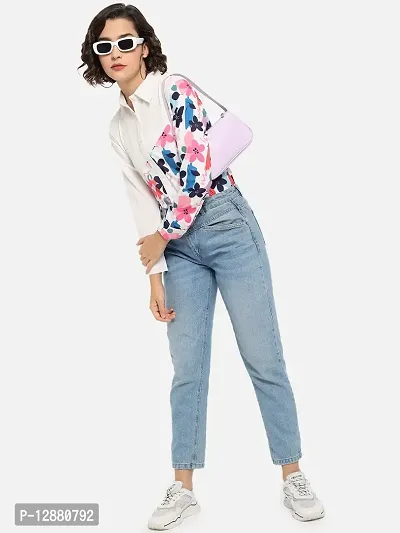 Elegant Multicoloured Polyester Printed Shirt For Women-thumb5