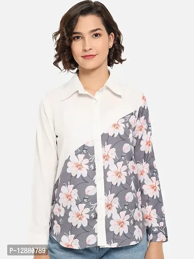 Elegant Multicoloured Polyester Printed Shirt For Women-thumb0