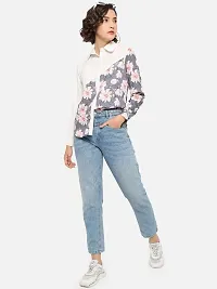 Elegant Multicoloured Polyester Printed Shirt For Women-thumb2