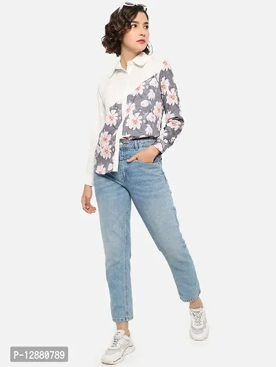 Elegant Multicoloured Polyester Printed Shirt For Women-thumb3