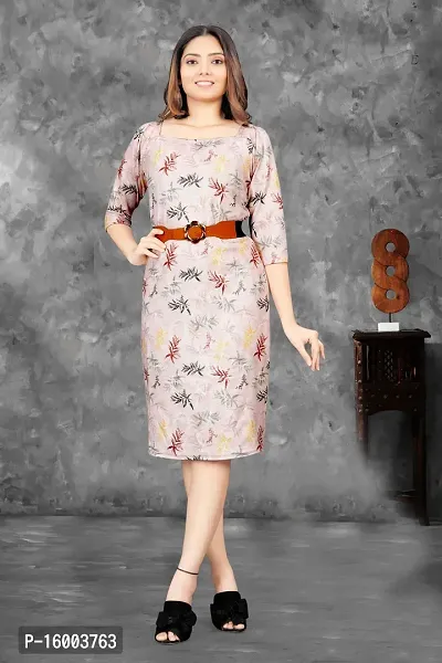 Classic Lycra Printed Dresses for Women-thumb0