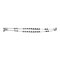 Shimmering Silver Alloy Emerald Anklet For Women-thumb4