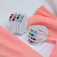 Fashionable Shimmering Latest Women Toe Rings TR042 Pair of 1-thumb1