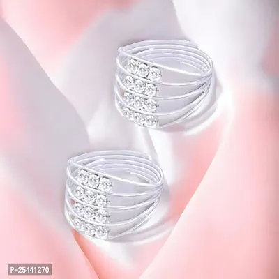 Shimmering Latest Women Toe Rings 116 Pair of 1-thumb3