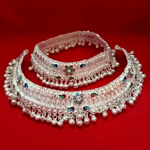 Stylist Silver Alloy Anklet