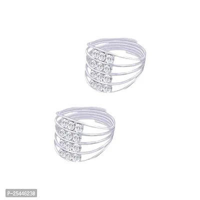 Fashionable Shimmering Latest Women Toe Rings TR044 Pair of 1-thumb0