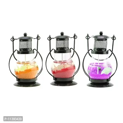 Modern Lantern Hanging Candle/Lalten Gel Filled for Diwali Gift Home Decorati Pack of 3pc-thumb2