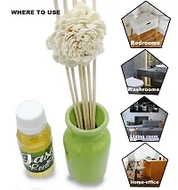 Set of 1 Jasmine Reed Diffuser with Ceramic Pot - Jasmine - Home Fragrances - Risk-Free - Easy to use-thumb1