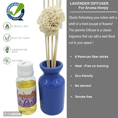 Pack of 1 Reed Diffuser with Ceramic Pot - Lavender - Home Fragrances - Risk-Free - Easy to use-thumb3