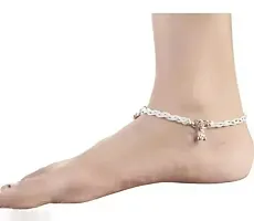 Sizzling White Metal Traditional Anklet Payal For Women and Girls For All Occasions-thumb2