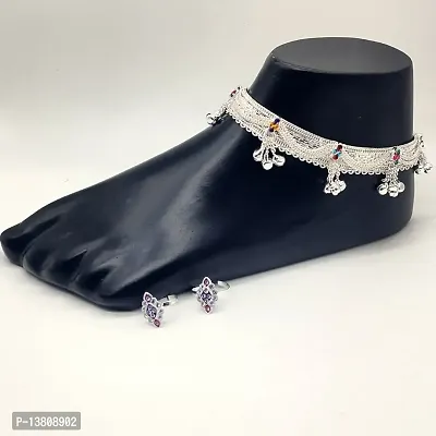 Bridal Women 7 Bell Anklet For Women  Girls (Pair of 1)-thumb2