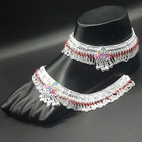 Indian Traditional Heavy Anklet Kashmiri Design Anklet Pajeb For Women and Girls-thumb1