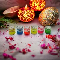 Latest small glass gel candle for Diwali Decoration | Home decorative candle | Indoor or Outdoor Decorative Candles (Pack of 6)-thumb3