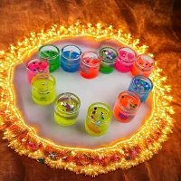 Pack of 12 Diwali Special Decorative Glass Gel Candles | Home Decor Glass Gel Candles (Pack of 12)-thumb2