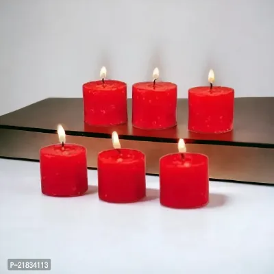 Latest Cylindrical Shape Votive Candles in Strawberry Fragrance ( Set of 6)-thumb0