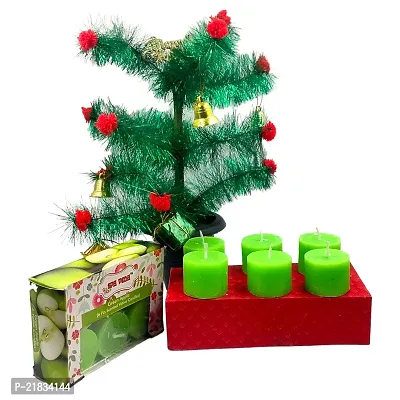 Green Apple Fragrance Votive Candles For Diwali Decoration | Home Decoration | Indoor or Outdoor Decoration (Set of 6)-thumb2