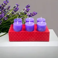 Latest Lavender Fragrance Votive Candles For Diwali Decoration | Home Decoration | Indoor or Outdoor Decoration (Pack of 6)-thumb1