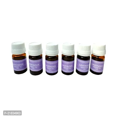 Essential Lavender Fragrance Aroma Oil for Candle | Electric Diffuser set (Set of 6 Each 10ml)