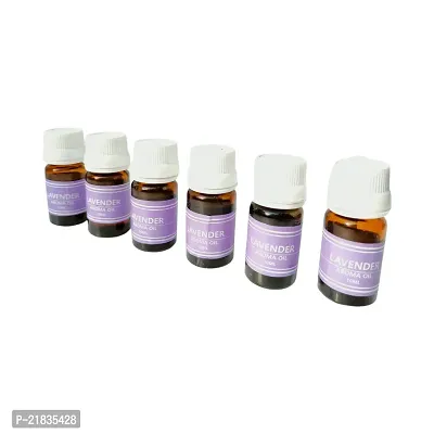 Pack of 6 Lavender Essential Aroma Oil For Diffuser Set | Candle Diffuser | Electric Diffuser (Each 10ml)-thumb0