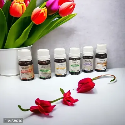 Aroma Diffuser Oil in Rose, Lemongrass, Lavender, Jasmine, Sandalwood and Madrin Fragrance (Each 10ml)-thumb0