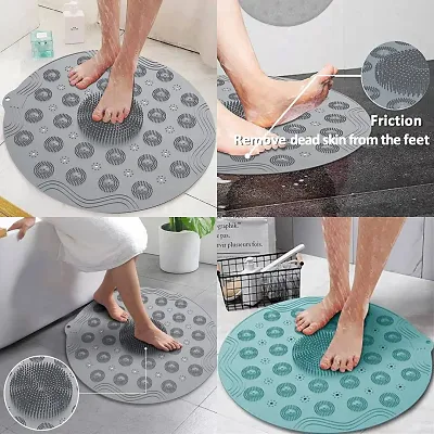 Round Floor Mat with Friction Bathroom Floor mats Rubber mat Suction Cups mat  Bath for Bathroom