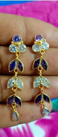 One Gram Plated Drop Earrings