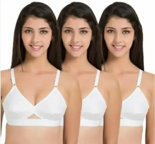 Stylish Solid Bra for Women, Pack of 3