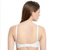 Women non padded round stich whiavte  pure cotton  3 pcs bra-thumb3