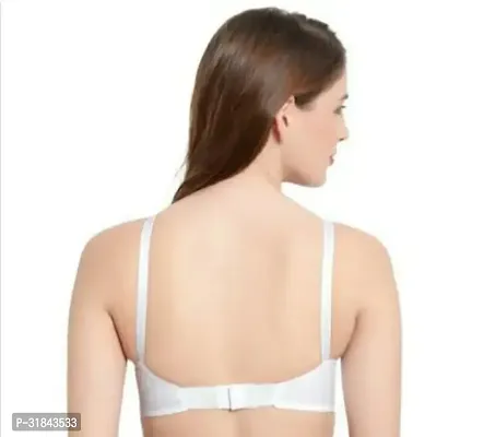 Women non padded round stich whiavte  pure cotton  3 pcs bra-thumb4