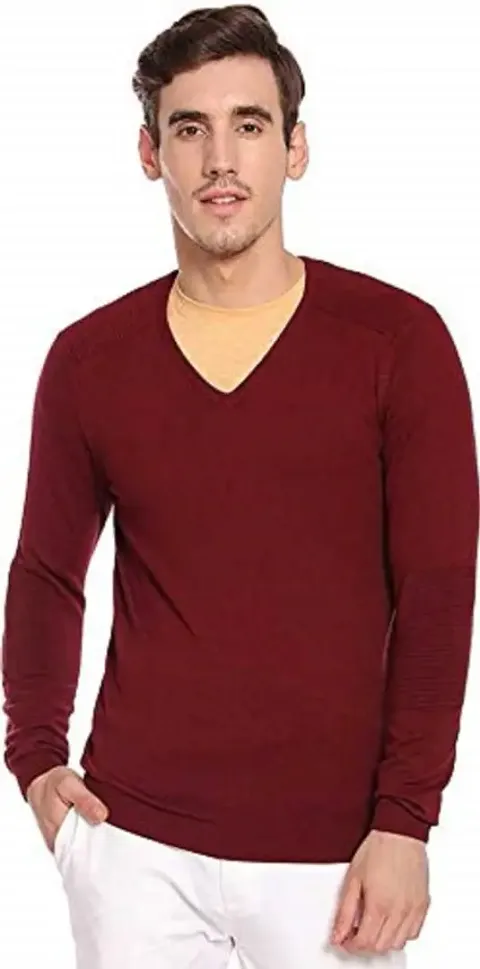 ZAKOD Full Sleeve Regular Fit Sweater for Men,100% Wool Sweater,Formal Wear Sweater, M=38",L=40",XL=42"