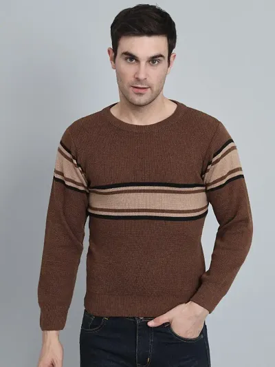 Mens Regular Fit Full Sleeve color sweater for men