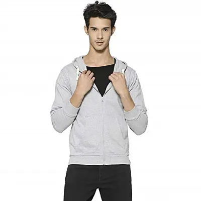 CYCUTA Men's Plain Full Sleeves Regular Fit Ziper Hoodie Sweatshirt for Winter wear (Multicolor and Size M=38,L=40,XL=42)