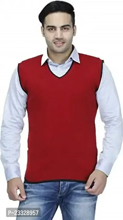 Mens Regular Fit Sleeveles Sweater-thumb0