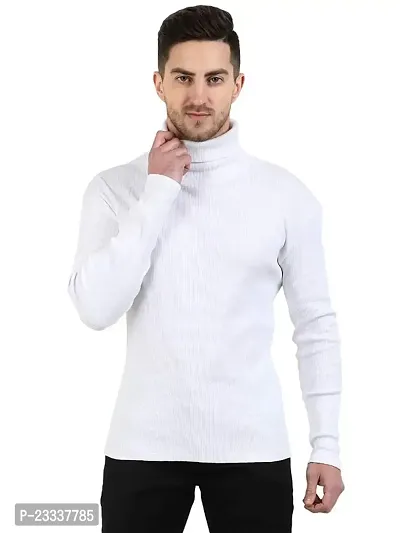 Mens Regular Fit Full Sleeve High Neck Sweater