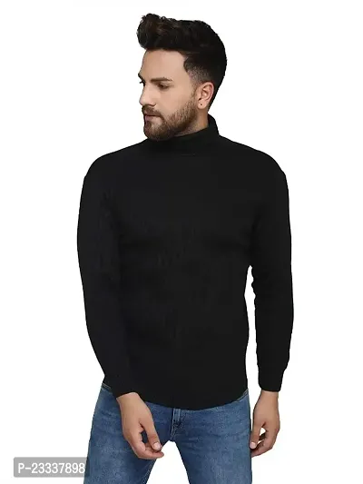 Men's Regular Fit Full Sleeve High Neck Sweater-thumb0