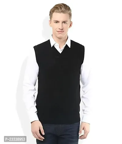Mens Regular Fit sleevles Sweater-thumb0