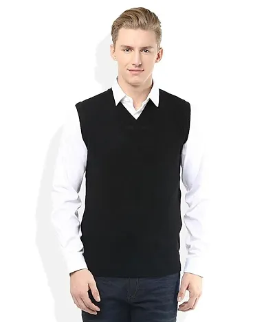 ZAKOD Men's Wear Plain Half Sleeves Sweaters for Office Use for Winters