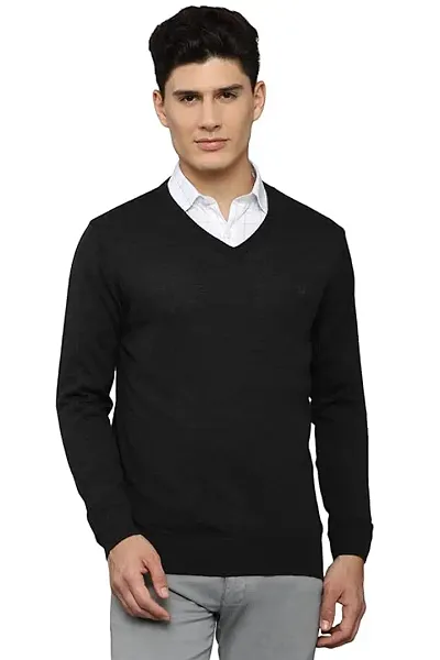 Men's Regular Fit Full Sleeve V-neck Sweater For Men