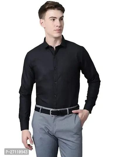 Mens Regular Fit Full Sleeve Cotton Shirt For Men-thumb0